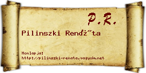 Pilinszki Renáta névjegykártya